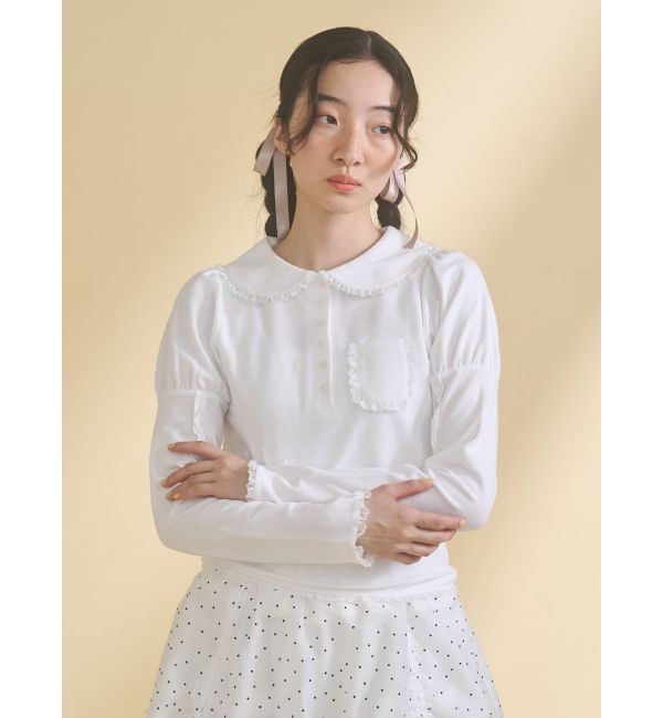 merry jenny「frilly polo tops」|ポロシャツ|