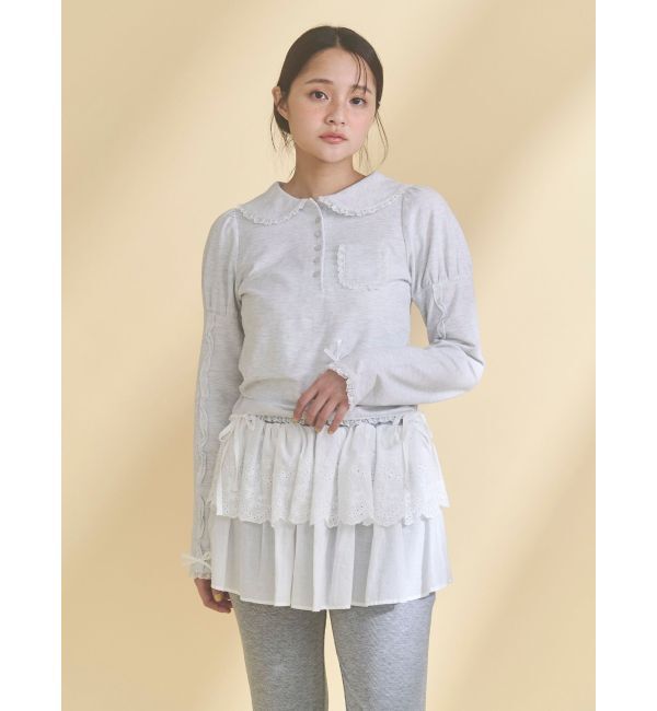 merry jenny「frilly polo tops」|ポロシャツ|