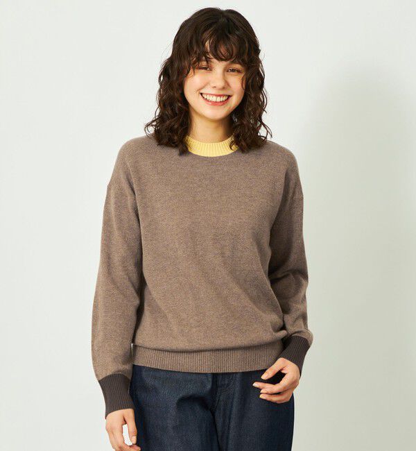 MACKINTOSH PHILOSOPHY「GREY LABEL ウールカシミヤバイカラーニット」|ニット・セーター|ベージュ