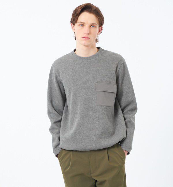 MACKINTOSH PHILOSOPHY「リブダンボールニット スピンドルロンT」|Tシャツ・カットソー|チャコールグレー