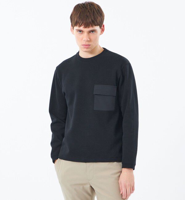 MACKINTOSH PHILOSOPHY「リブダンボールニット スピンドルロンT」|Tシャツ・カットソー|ネイビー