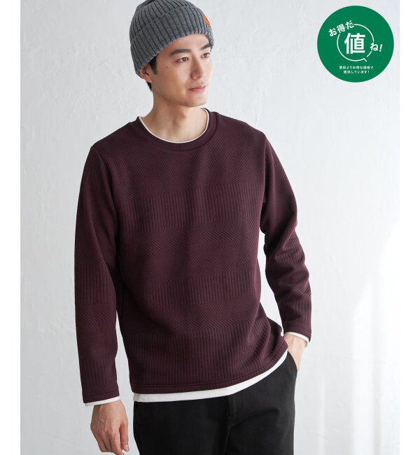 ikka「ランダムフクレジャカードレイヤード」|パーカー|ワイン