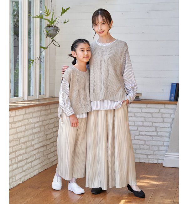 ikka kids「LKカットプリーツワイドパンツ」|その他|