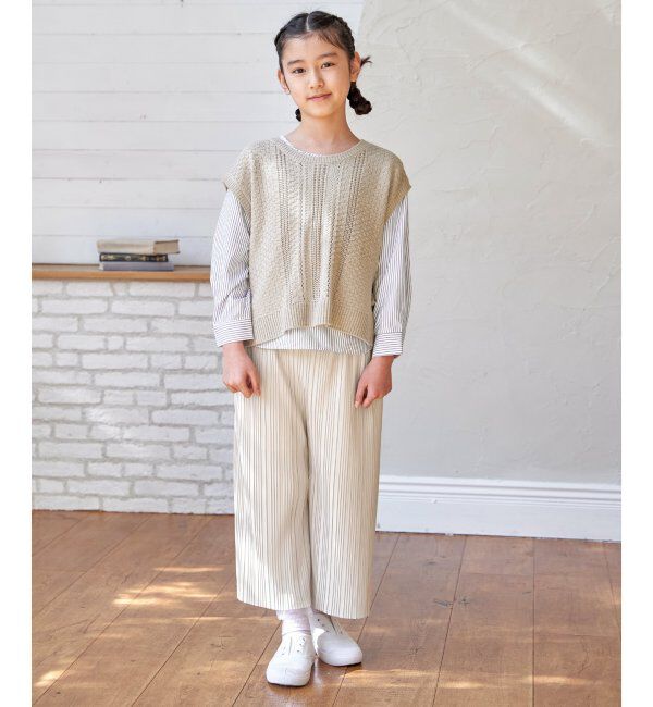 ikka kids「LKカットプリーツワイドパンツ」|その他|