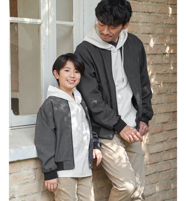 ikka kids「【親子コーデ】冷感6分袖レイヤードパーカー（120~160cm）」|Tシャツ・カットソー|