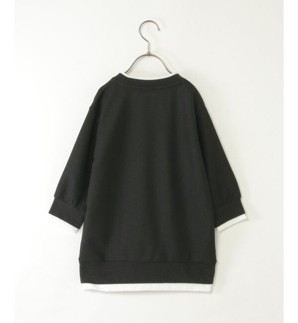 ikka kids「【親子コーデ】ピケレイヤード7分袖Tトレ（120~160cm）」|Tシャツ・カットソー|