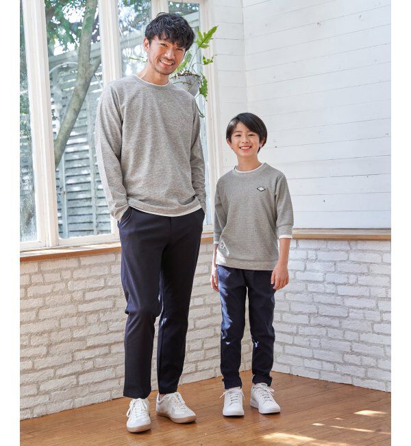 ikka kids「【親子コーデ】ピケレイヤード7分袖Tトレ（120~160cm）」|Tシャツ・カットソー|