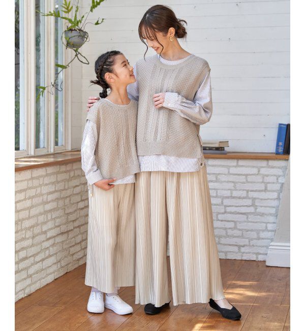 ikka kids「【親子コーデ】サイドリボンニットベストセット（120~160cm）」|その他|
