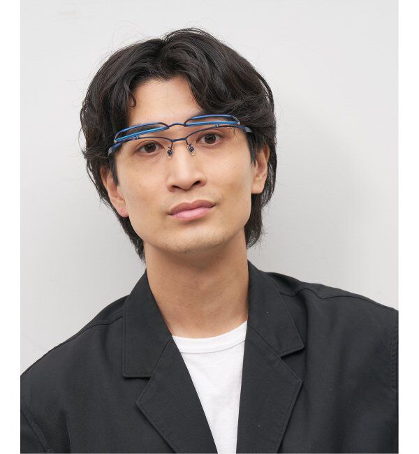  「スクエア型 跳ね上げ式メガネ フリップアップ FLIPUP ビジネス  レンズ交換券付」|メガネ|