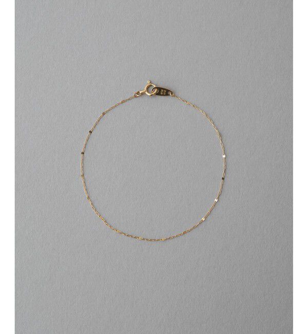 レイヤード] K10YG チェーン ステーション ブレスレット（ete