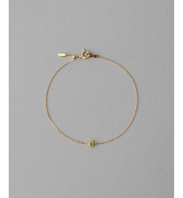 レイヤード] K10YG チェーン ステーション ブレスレット（ete