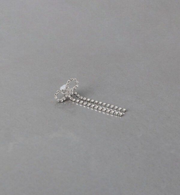 UNITED ARROWS「ラインストーン リボン イヤリング」|イヤリング|