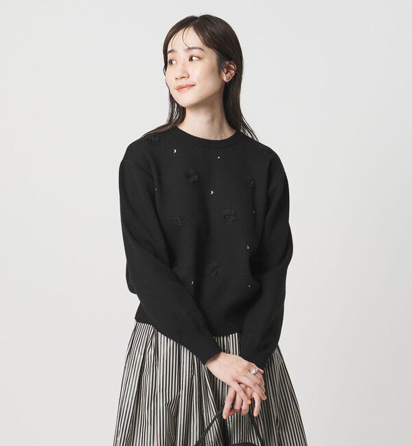 UNITED ARROWS「3D ビジュー プルオーバーニット」|ニット・セーター|