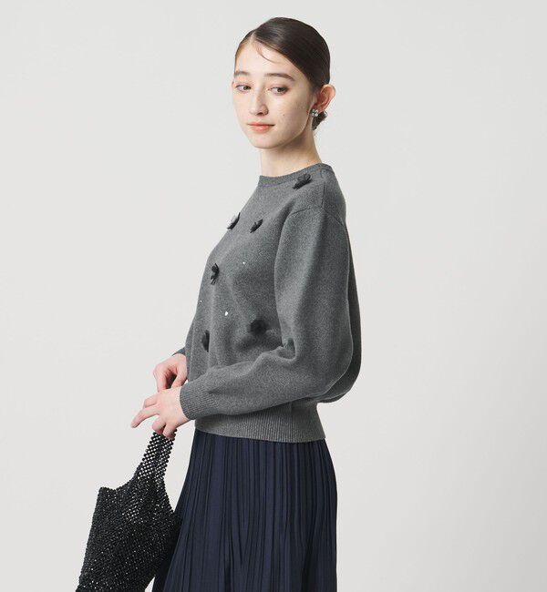 UNITED ARROWS「3D ビジュー プルオーバーニット」|ニット・セーター|