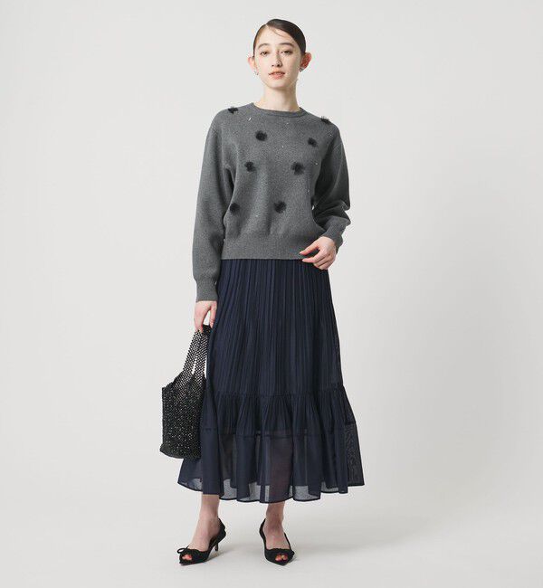 UNITED ARROWS「3D ビジュー プルオーバーニット」|ニット・セーター|