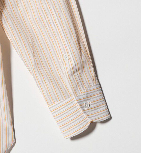 UNITED ARROWS「ALBINI オルタネートストライプ ラウンド レギュラーカラーシャツ」|シャツ・ブラウス|