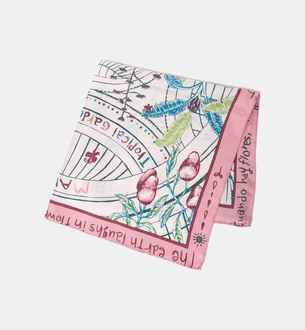 UNITED ARROWS「＜manipuri＞SILK 65&times;65 スカーフ 26SS」|バンダナ・スカーフ|PINK