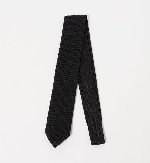 UNITED ARROWS green label relaxing「GLR ポリエステル ウォッシャブル ニット ソリッド ネクタイ ニットタイ」|ネクタイ・蝶ネクタイ|BLACK