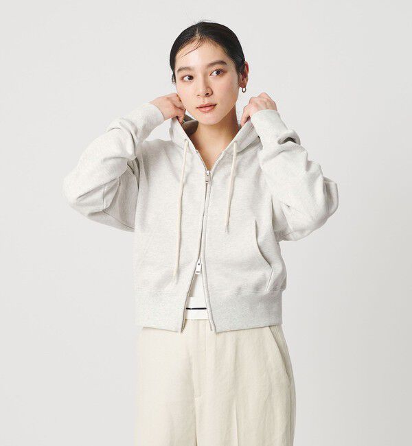 BEAUTY&YOUTH UNITED ARROWS「コットン ショートフロントジップパーカー」|カーディガン|