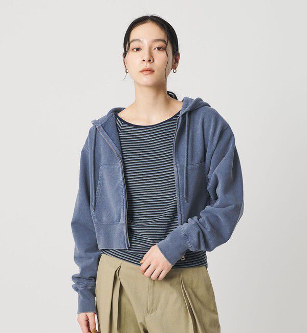 BEAUTY&YOUTH UNITED ARROWS「コットン ショートフロントジップパーカー」|カーディガン|