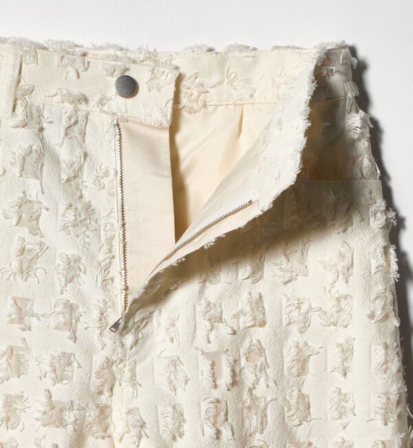 BEAUTY&YOUTH UNITED ARROWS「スクエア フリンジ ジャガード ワイドパンツ」|その他|