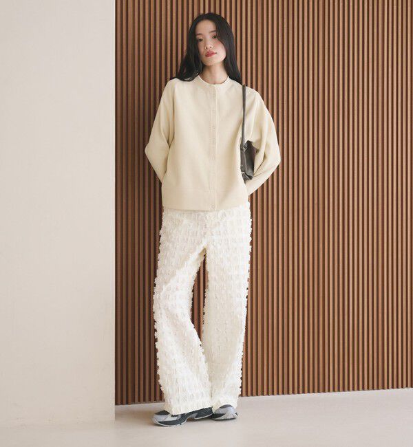 BEAUTY&YOUTH UNITED ARROWS「スクエア フリンジ ジャガード ワイドパンツ」|その他|