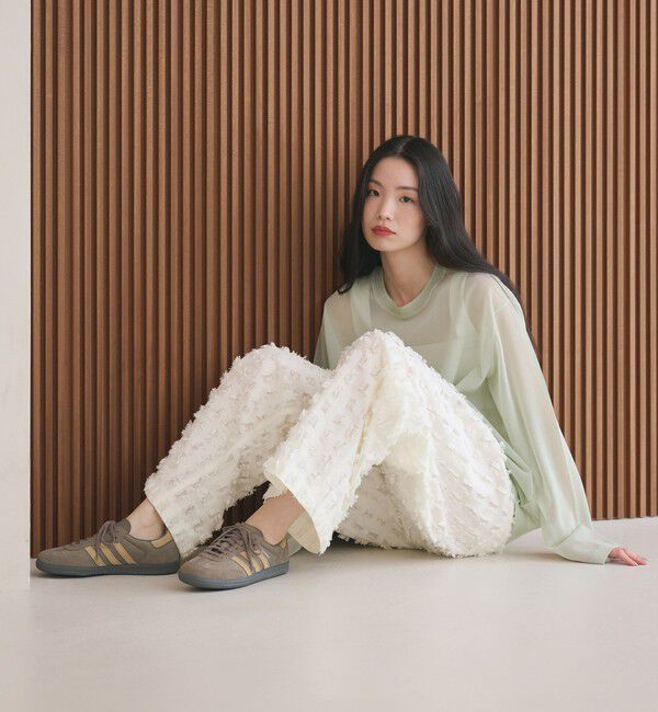 BEAUTY&YOUTH UNITED ARROWS「スクエア フリンジ ジャガード ワイドパンツ」|その他|