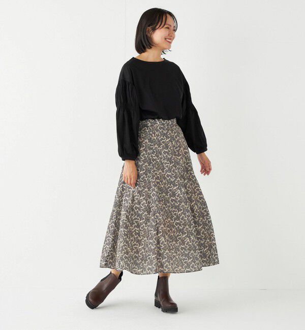 SHIPS Colors 「SHIPS Colors:〈洗濯機可能〉MULHOUSE レオパード フレアスカート」|スカート|