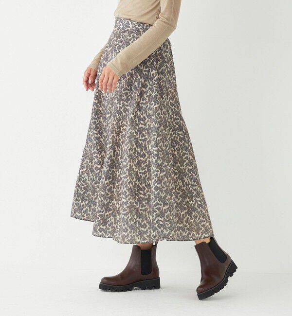 SHIPS Colors 「SHIPS Colors:〈洗濯機可能〉MULHOUSE レオパード フレアスカート」|スカート|