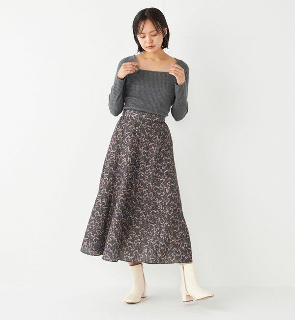 SHIPS Colors 「SHIPS Colors:〈洗濯機可能〉MULHOUSE レオパード フレアスカート」|スカート|