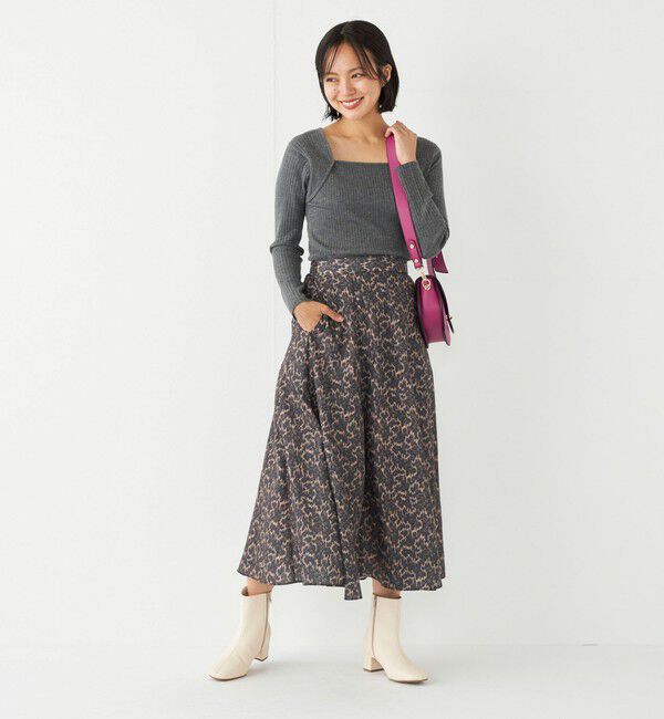 SHIPS Colors 「SHIPS Colors:〈洗濯機可能〉MULHOUSE レオパード フレアスカート」|スカート|