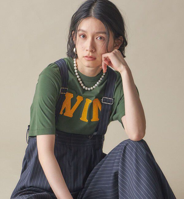 SHIPS for women「SHIPS NINE CASE:〈洗濯機可能〉パッチワーク ロゴ TEE」|Tシャツ・カットソー|