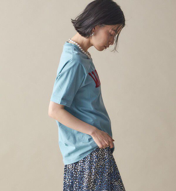 SHIPS for women「SHIPS NINE CASE:〈洗濯機可能〉パッチワーク ロゴ TEE」|Tシャツ・カットソー|