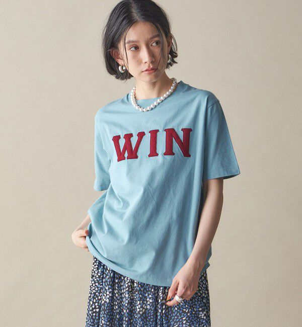 SHIPS for women「SHIPS NINE CASE:〈洗濯機可能〉パッチワーク ロゴ TEE」|Tシャツ・カットソー|