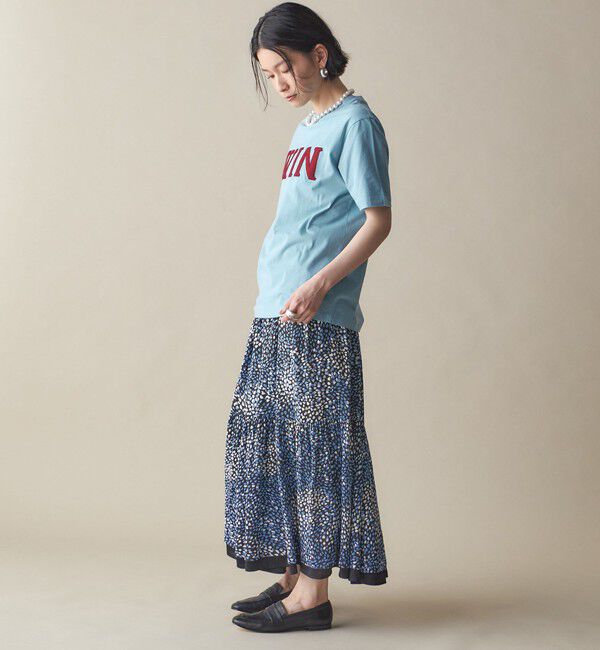 SHIPS for women「SHIPS NINE CASE:〈洗濯機可能〉パッチワーク ロゴ TEE」|Tシャツ・カットソー|