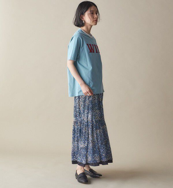 SHIPS for women「SHIPS NINE CASE:〈洗濯機可能〉パッチワーク ロゴ TEE」|Tシャツ・カットソー|