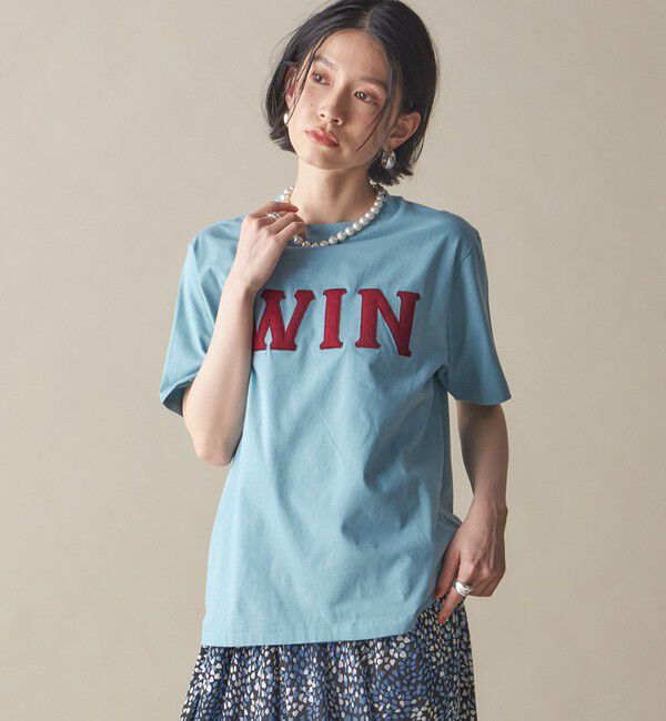 SHIPS for women「SHIPS NINE CASE:〈洗濯機可能〉パッチワーク ロゴ TEE」|Tシャツ・カットソー|