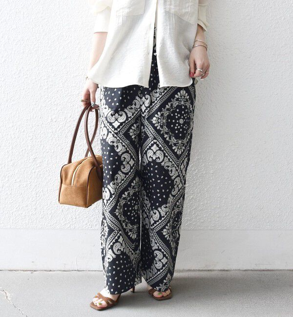 SHIPS any「《予約》SHIPS any:〈洗濯機可能〉バンダナ プリント イージー ワイド パンツ」|その他|