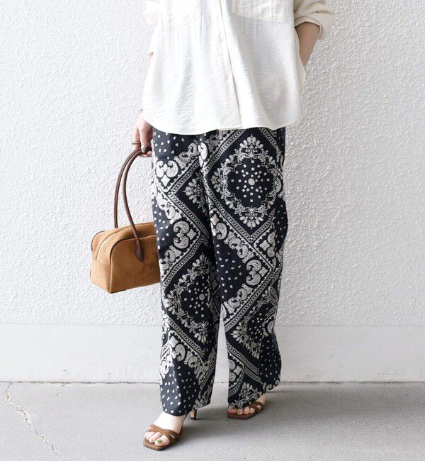 SHIPS any「《予約》SHIPS any:〈洗濯機可能〉バンダナ プリント イージー ワイド パンツ」|その他|