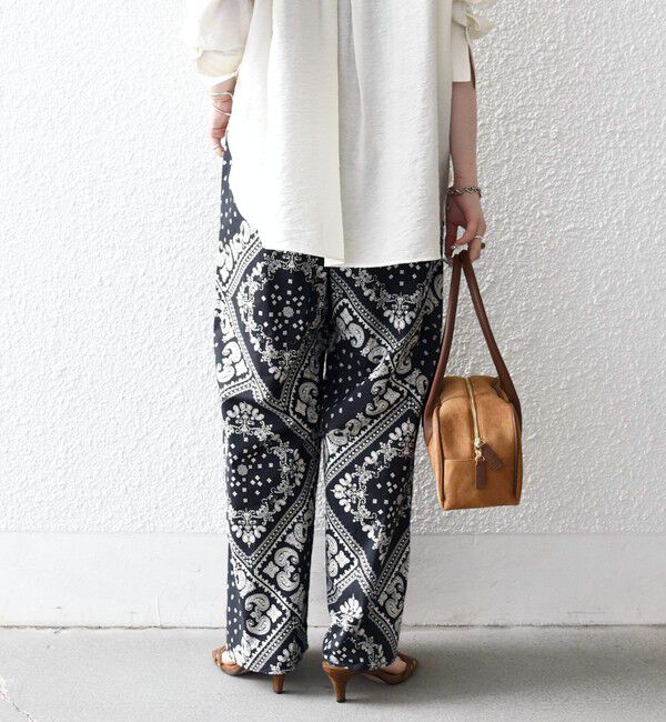 SHIPS any「《予約》SHIPS any:〈洗濯機可能〉バンダナ プリント イージー ワイド パンツ」|その他|