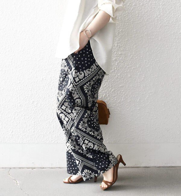 SHIPS any「《予約》SHIPS any:〈洗濯機可能〉バンダナ プリント イージー ワイド パンツ」|その他|