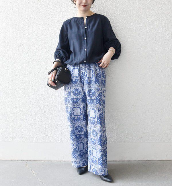 SHIPS any「《予約》SHIPS any:〈洗濯機可能〉バンダナ プリント イージー ワイド パンツ」|その他|