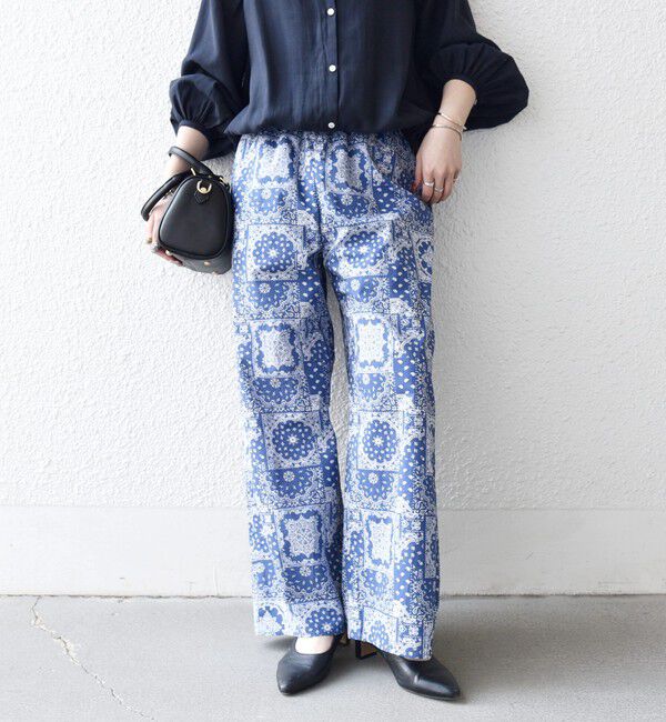 SHIPS any「《予約》SHIPS any:〈洗濯機可能〉バンダナ プリント イージー ワイド パンツ」|その他|