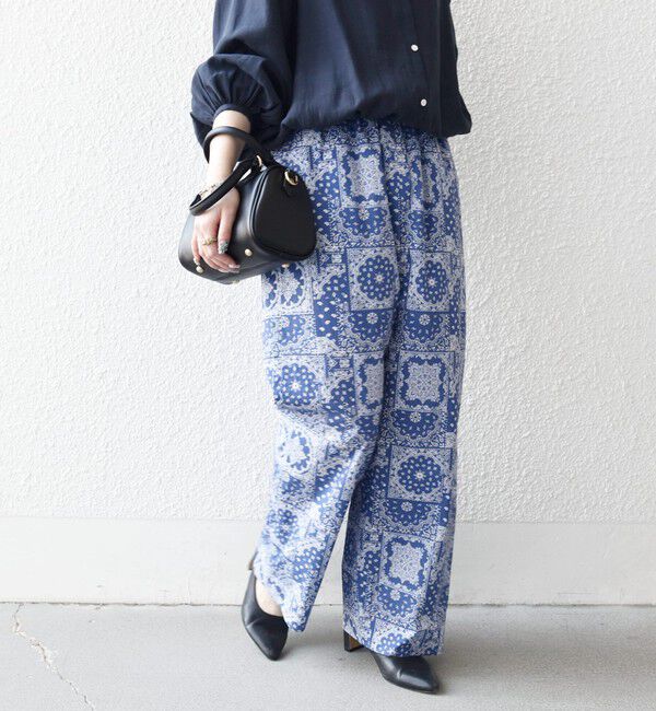 SHIPS any「《予約》SHIPS any:〈洗濯機可能〉バンダナ プリント イージー ワイド パンツ」|その他|