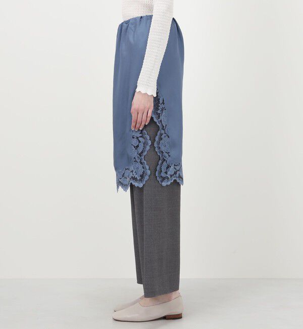 MACPHEE「ピグメントレース コンビネーションスカート」|タイト|