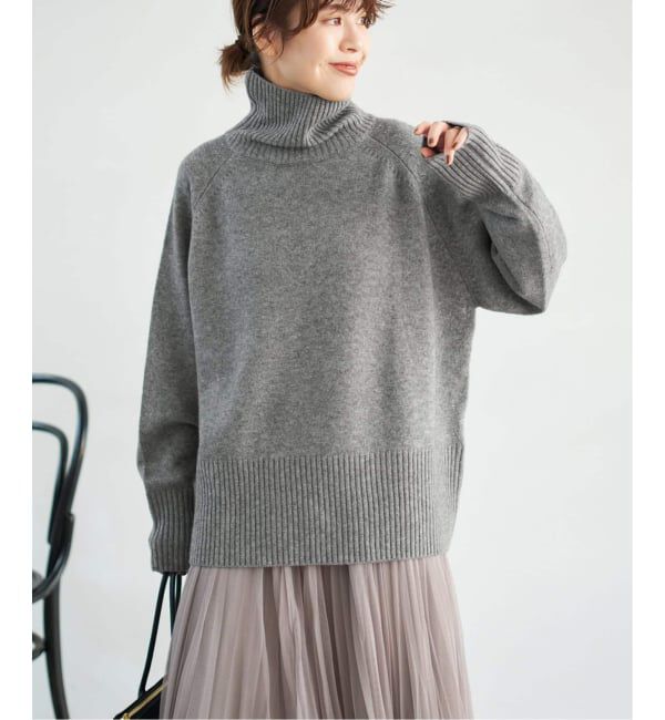 ウールカシミヤ ラグランタートルニット（Spick and Span）｜ルミネの