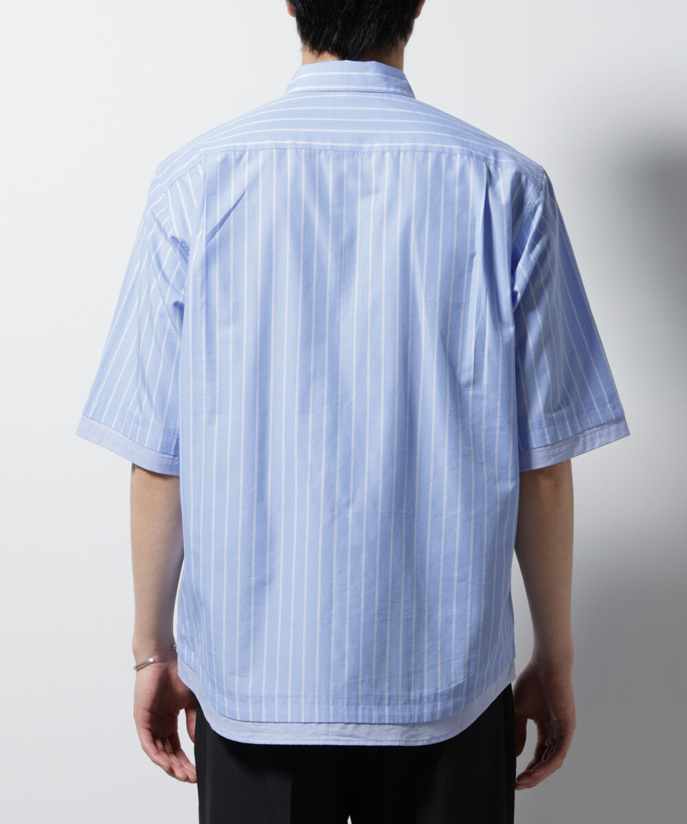 nano･universe「クレイジーストライプシャツ 半袖 2」|シャツ・ブラウス|