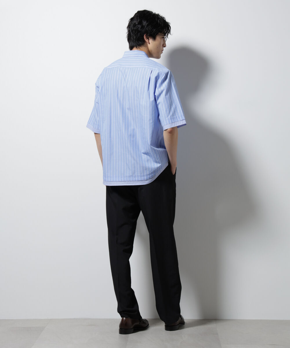 nano･universe「クレイジーストライプシャツ 半袖 2」|シャツ・ブラウス|