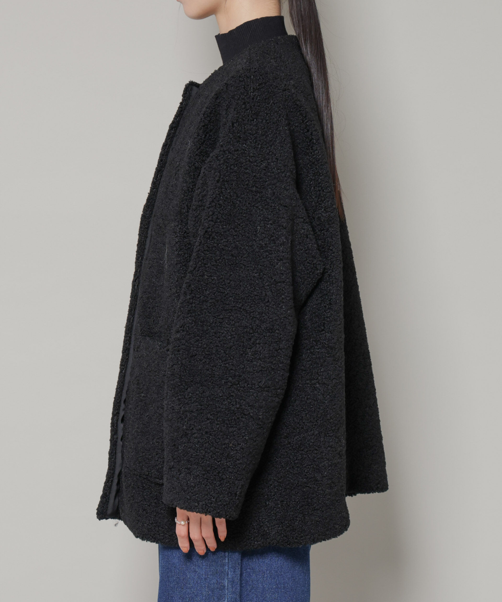 nano･universe「ソフトボアノーカラーミドルコート」|その他|