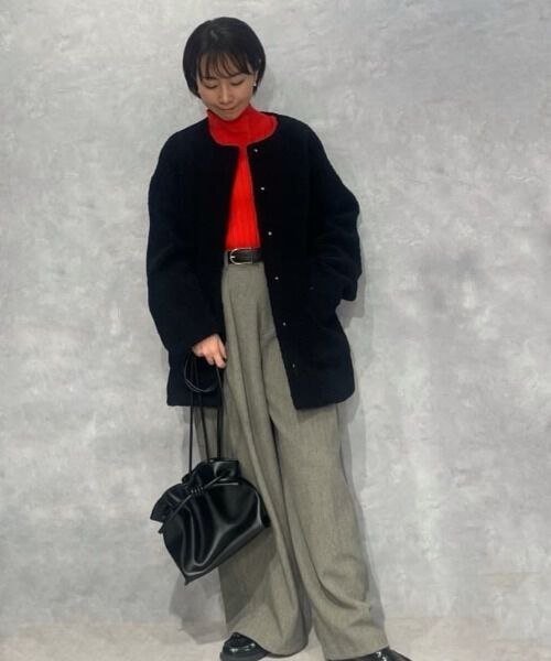 nano･universe「ソフトボアノーカラーミドルコート」|その他|